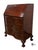 American Vintage Maddox Chippendale Style Mahogany Serpentine Drop Front Secretary Desk For Sale - Image 3 of 12