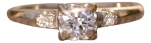 The Williamsport: Antique Engagement or Promise Ring with Natural Diamonds
