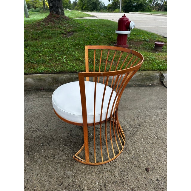 Iconic MCM Russel Woodard Set of 3 Iron Chairs For Sale - Image 9 of 12