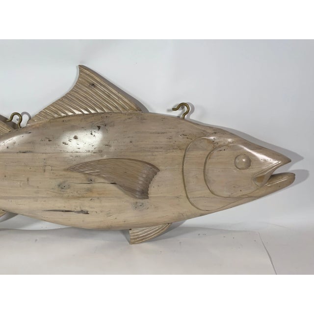 Six Foot Carved Wood Tuna Fish For Sale - Image 11 of 12
