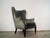 Mid-Century Modern Mid-Century Modern Style Butterfly Leather Wingback Chair For Sale - Image 3 of 12