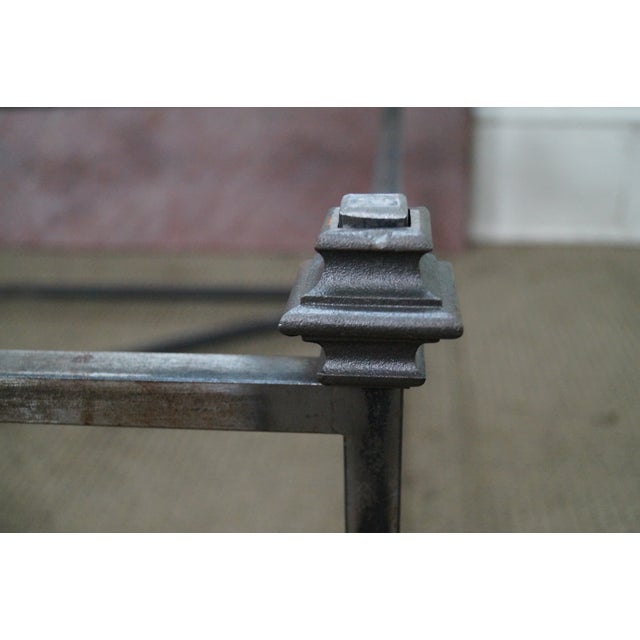 Quality Iron Base Coffee Table With Slate Top Chairish