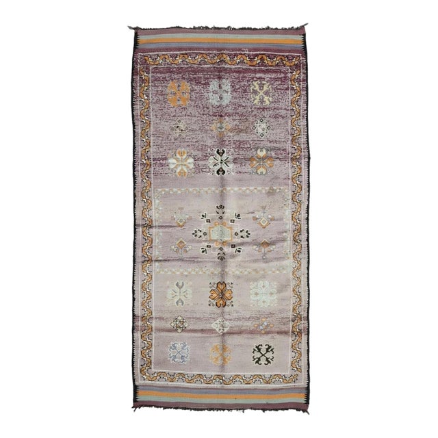 Moroccan Tribal Ait Bou Sbaa Rug - 13.2 X 5.5 Ft For Sale