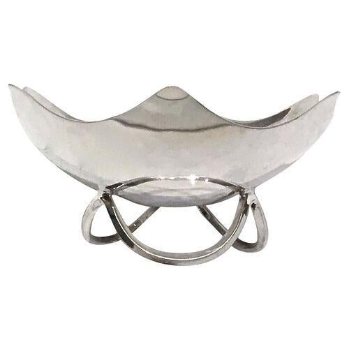 Abstract Vintage Cartier Sterling Silver Salt Dish For Sale - Image 3 of 6