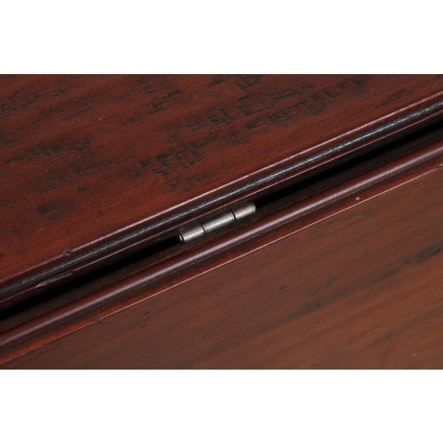 Custom Made Large Walnut Gateleg Drop Leaf Dining Table For Sale - Image 10 of 18