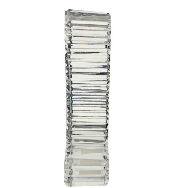Glass Waterford Crystal Number 1 Hand Cut Lead Crystal Paperweight, 5", Ireland For Sale - Image 7 of 12