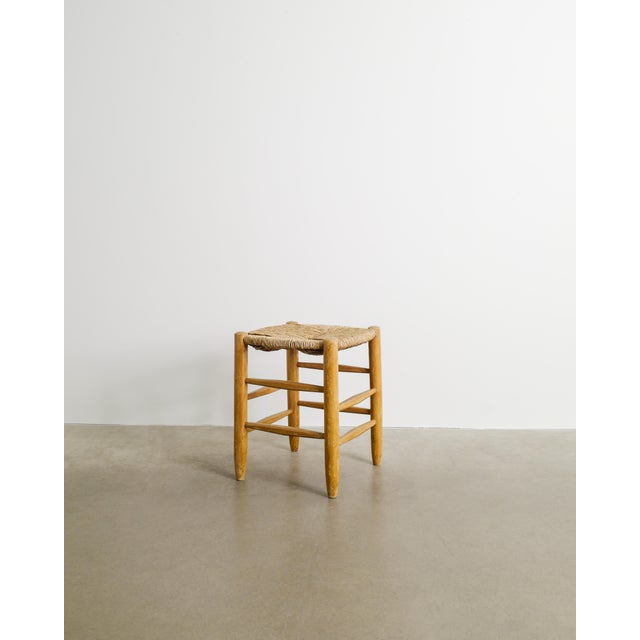 Wood Mid-Century French N17 Stool in Wood by Charlotte Perriand, 1950s For Sale - Image 7 of 7