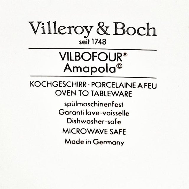 Traditional Villeroy & Boch Amopola Souffle Baking Dish For Sale - Image 3 of 4
