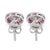 Contemporary Diamond Ruby 18k White Gold Target Stud Earrings, A Pair For Sale In Los Angeles - Image 6 of 7