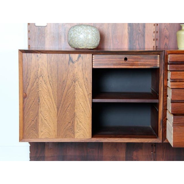Rosewood Wall Shelving Unit by Poul Cadovious for Cado, 1960s For Sale - Image 11 of 18