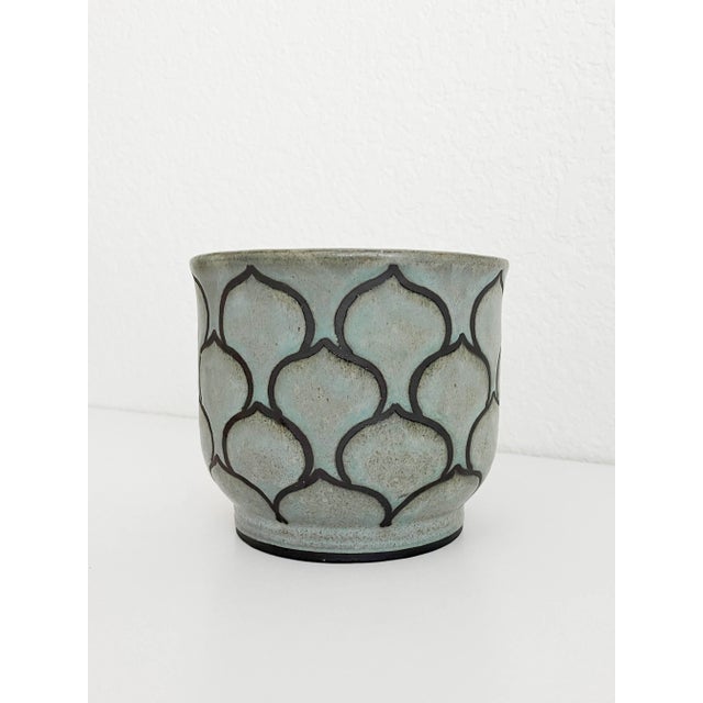 Mid-Century Celadon Lotus Flower Planter Pot For Sale In Sacramento - Image 6 of 7