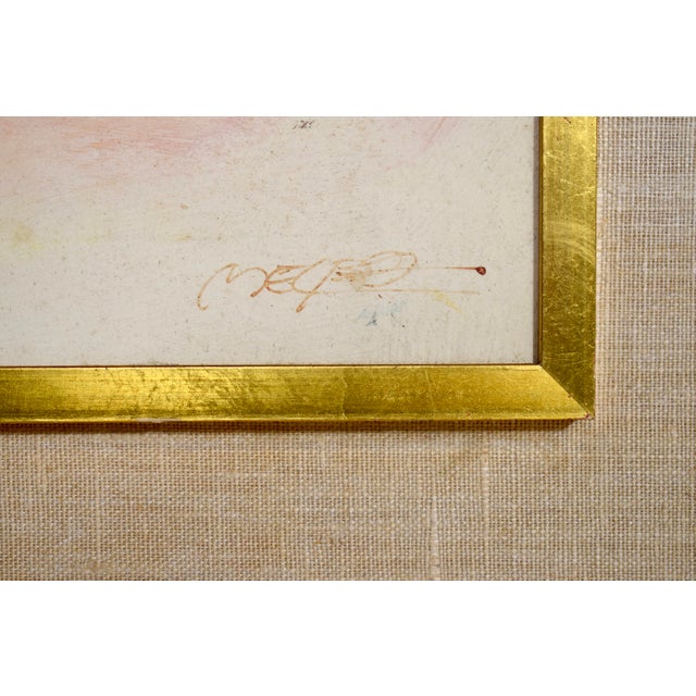 Modern 20th Century Modern Floral Oil Painting Gold Gilt Frame For Sale - Image 3 of 6