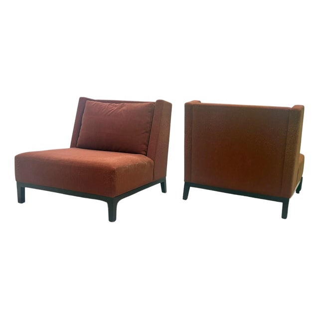 Pair of Christian Liaigre “Latin” Slipper Chairs for Holly Hunt For Sale