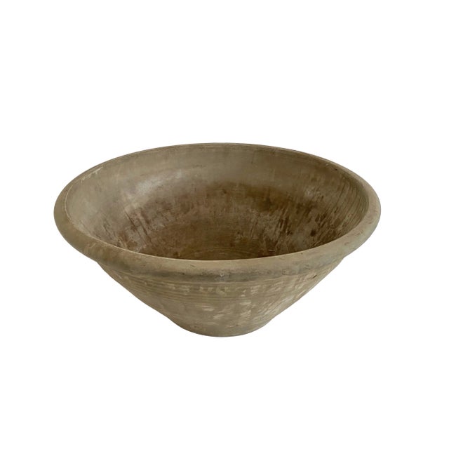 Rustic Gray Cement Planter Bowl For Sale - Image 4 of 10