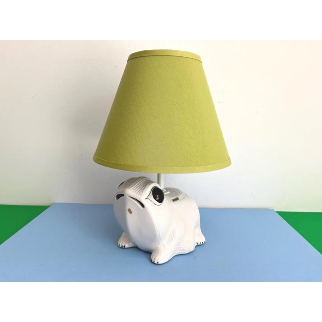 1950s Italian Frog Lamp & Shade For Sale - Image 6 of 12