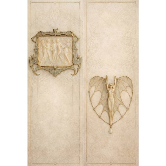Metal Large Art Nouveau Jewelry Study "Alabaster Oracle" – 40" X 60" Fine Art Print on Brushed Metal For Sale - Image 7 of 14