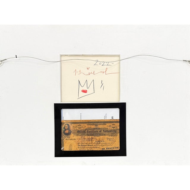Street Art Mr. Brainwash, Special Delivery, Unique 1/1 Mixed Media Painting on Paper, Framed, Coa, 2022 For Sale - Image 3 of 3