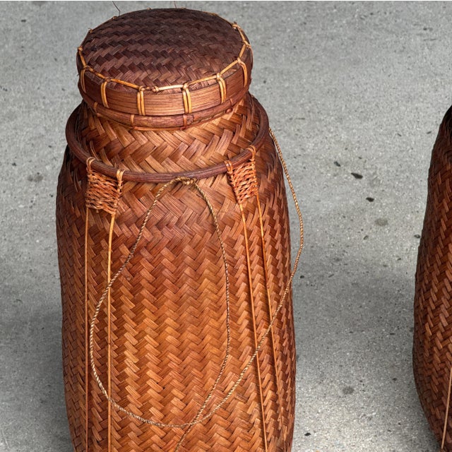 Large Balinese Basket with Drawstrings For Sale - Image 18 of 18
