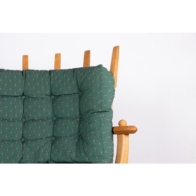 Guillerme et Chambron Large French Lounge Chair in Oak by Guillerme et Chambron for Votre Maison, 1960s For Sale - Image 4 of 18