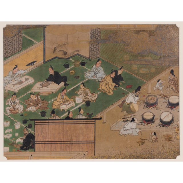 Japanese 18th Century Japanese Edo Paintings- A Pair For Sale - Image 3 of 7