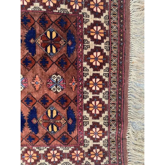 1980s Vintage Silk Turkmen Rug For Sale - Image 5 of 18