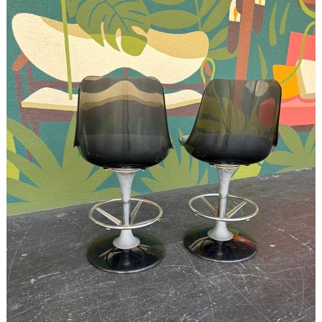Mid Century Space Age Chromcraft Bar W 2 Barstools For Sale - Image 13 of 16