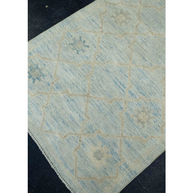 Turkish Turkish Oushak Runner Rug 2'9" x 12'1" #17835 For Sale - Image 3 of 8