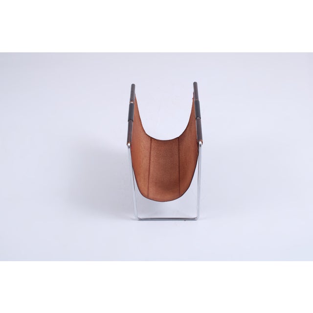 1960s Dadime Leather Magazine Holder by Brabantia, 1970s For Sale - Image 5 of 14