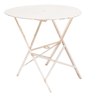 French Round Metal Garden Table, 1940s