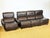 Complete living room set, modular leather sofa consisting of a 3-piece bench and an armchair dating from the 1970s. german...