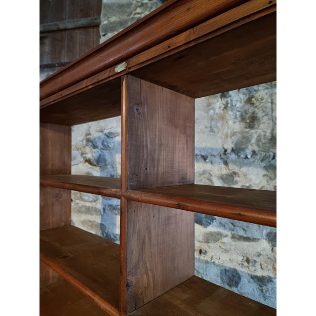 Large antique French open shelving unit, originally produced as shop furniture, dating from the 1930s. The piece...