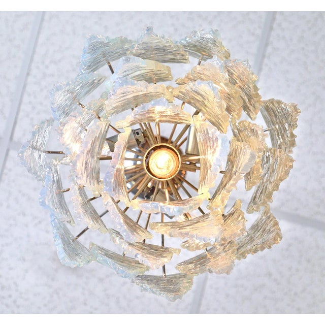 “Ghiacciolo” Murano Glass Iridescent Chandelier For Sale - Image 11 of 12