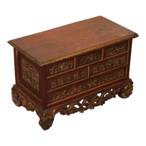 Antique Chinese Hardwood Carved Chest