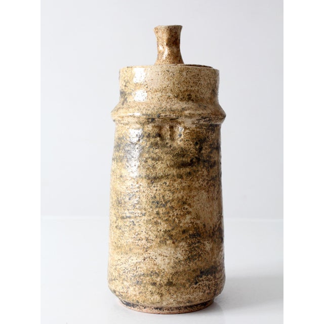 Vintage 1970s Handmade Studio Pottery Lidded Jar For Sale - Image 12 of 15
