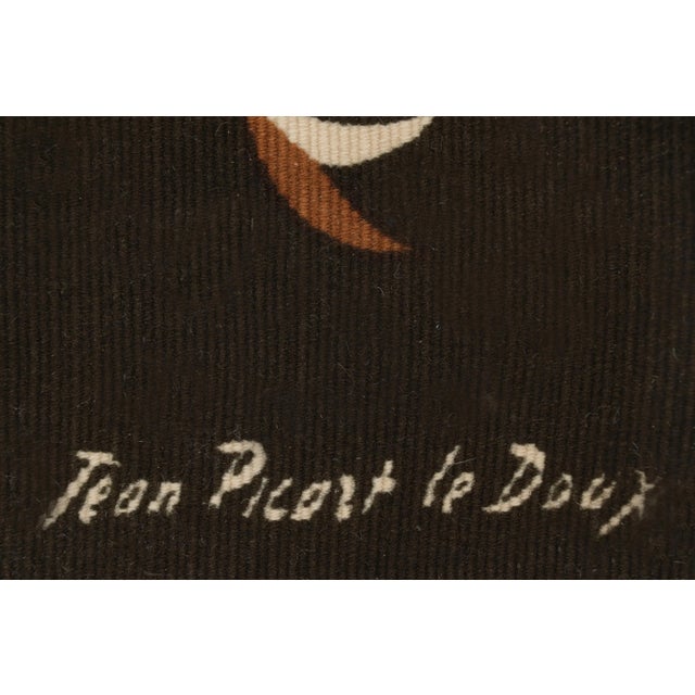 Brown Signed Vintage Jean Picart Le Doux Tapestry With Tree Pictorial From Rug & Kilim For Sale - Image 8 of 8
