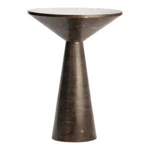 1990s PostModern Marble Pedestal Side Table