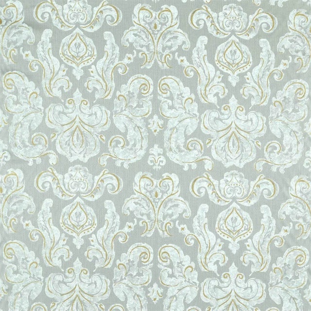 Zoffany Brocatello Impasto Fabric in Silver - a Sample For Sale