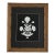 Hand-Painted Jaipuri Black Floral Motif Painting in a Pinewood Frame For Sale
