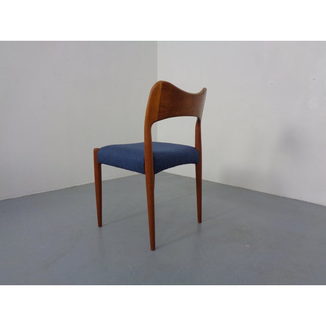 Blue Model 308 Chair by Arne Hovmand-Olsen for Mogens Kold, 1956 For Sale - Image 8 of 18