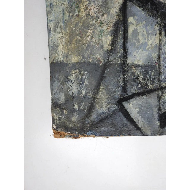 Vintage 1950 Abstract Cubist Still Life Painting For Sale In Seattle - Image 6 of 9