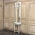 Antique Italian Louis XVI Painted Marble Top Demilune Console With Trumeau Mirror For Sale - Image 4 of 18