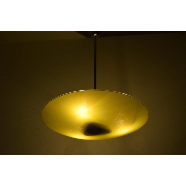Mid-Century Glass Pendant Lamp, 1960s For Sale - Image 10 of 12