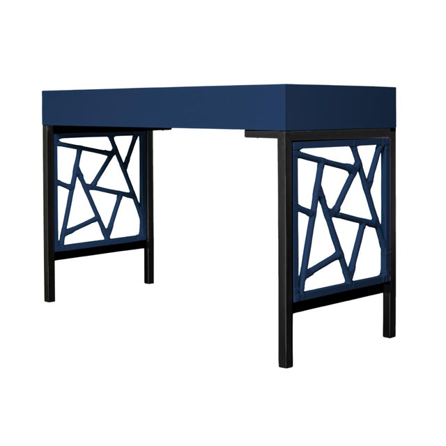 Tiffany Writing Desk - Navy For Sale In West Palm - Image 6 of 9