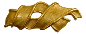 Givenchy Vintage 1980s Carved Gold Plated Brooch/Pin