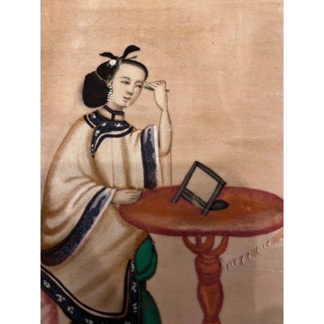 Up for sale is a stunning, authentic 19th-century Chinese Export painting on pith paper. This delicate work of art depicts...