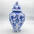 Blue Handmade Ceramic Faceted Ginger Jar (30cm) – Classic Blue & White Lotus Pattern – Large Lidded Decor For Sale - Image 8 of 9