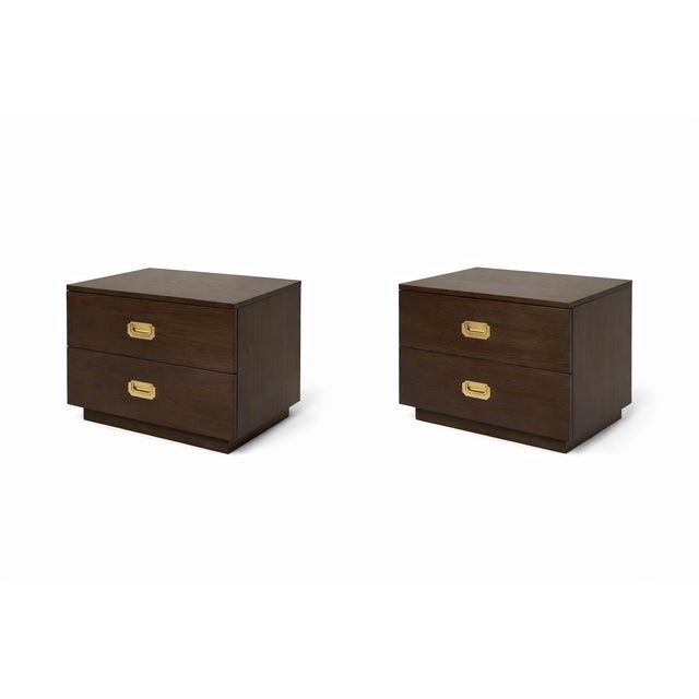 SABIN Pair of SABIN Walnut Lobero Night Stands For Sale - Image 4 of 6