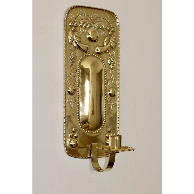 Mid-Century Modern Swedish Brass Sconces, Set of 2 For Sale - Image 6 of 10