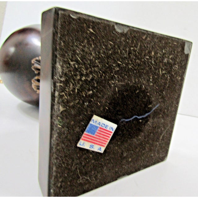 1980s Pair of Napoleon III Style Moroccan Burr Thoya Turned Wood Urns Attributed to Theodore Alexander For Sale - Image 14 of 14