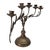 French Art Nouveau Brass Lily Botanical Candelabra, 5-Light, Early 20th Century 15" For Sale - Image 9 of 10